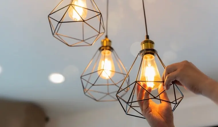Pendant lighting installation by a Warrington electrician